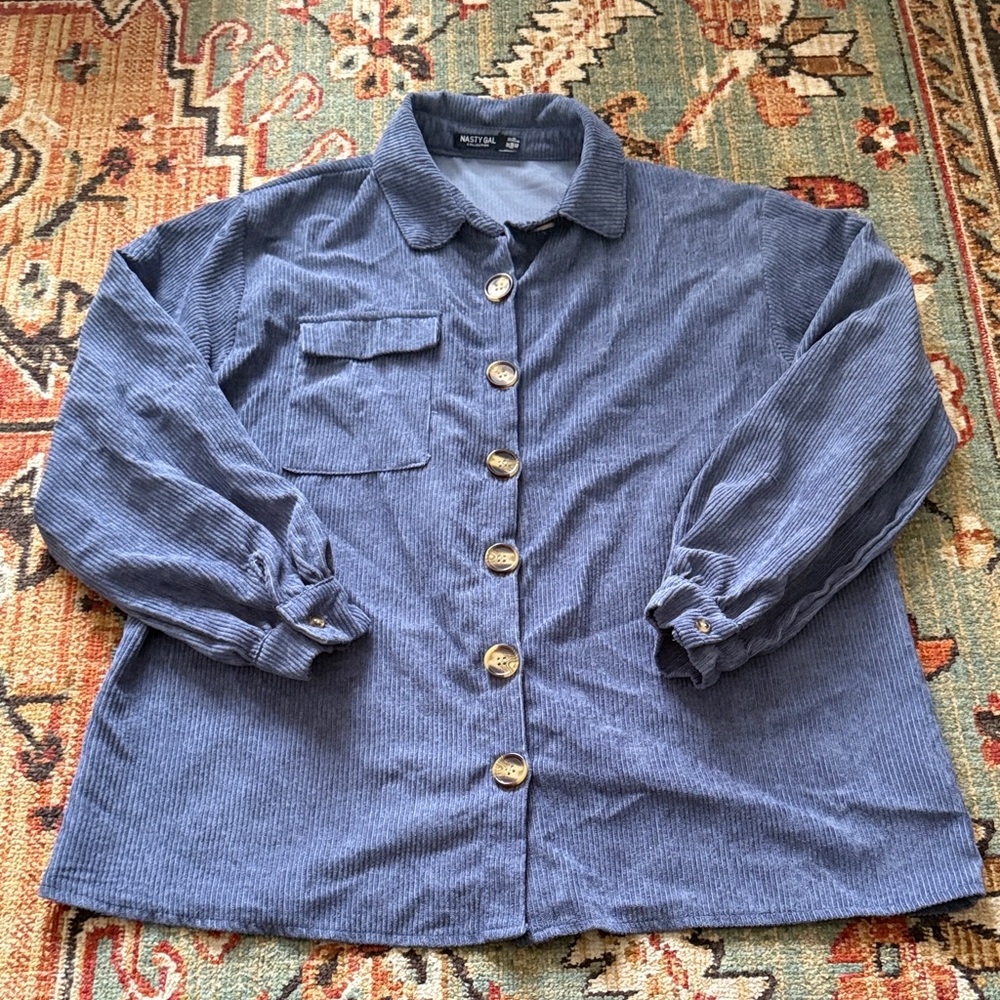 Nasty Gal Corduroy Oversized Button Down